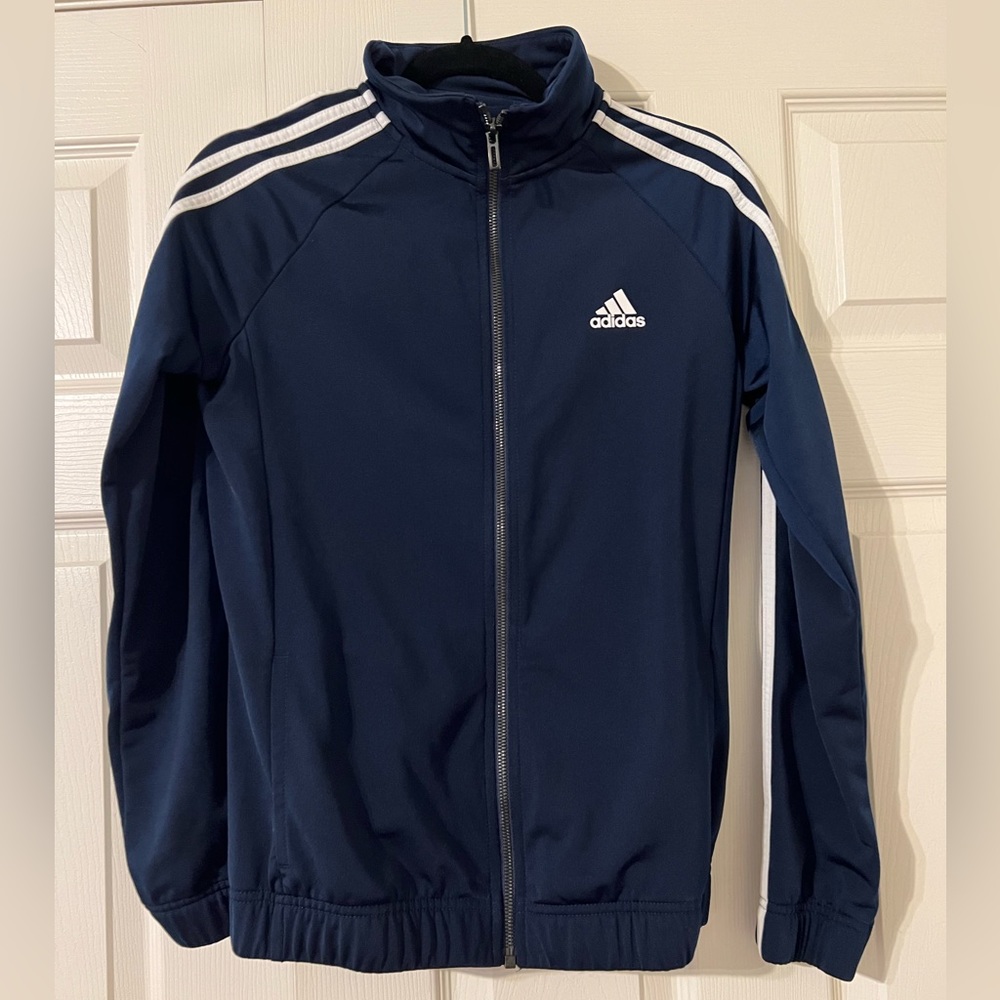 Adidas navy blue track suit jacket size Small